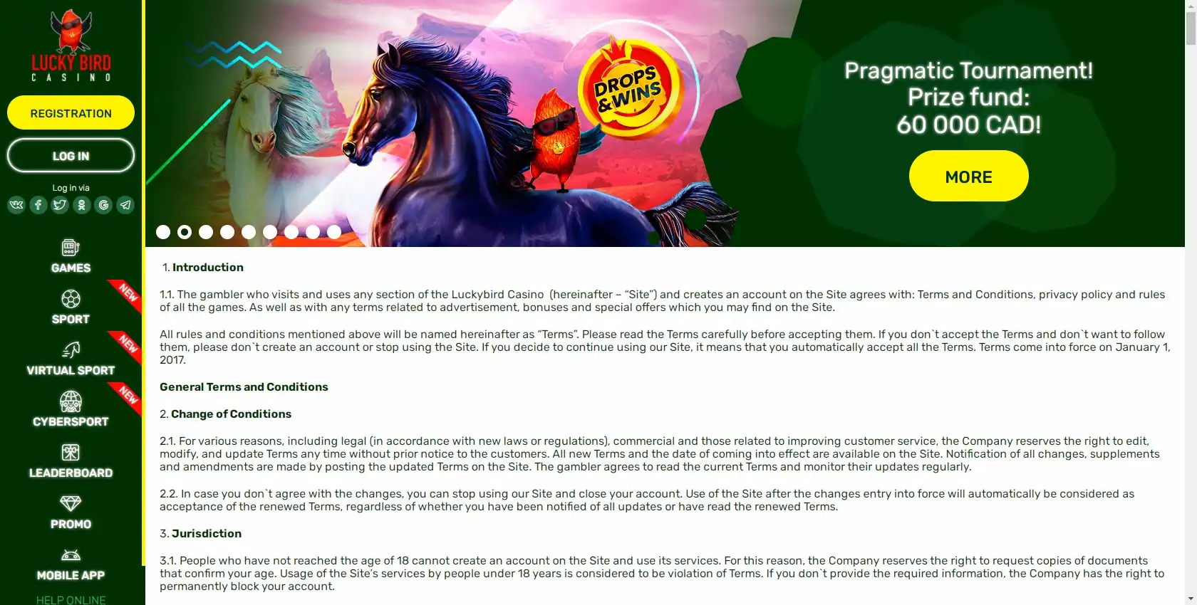 Lucky Bird Casino Support