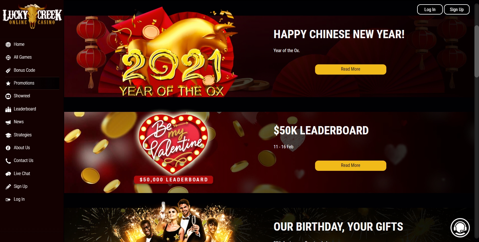 Lucky Creek Casino No Deposit Bonus