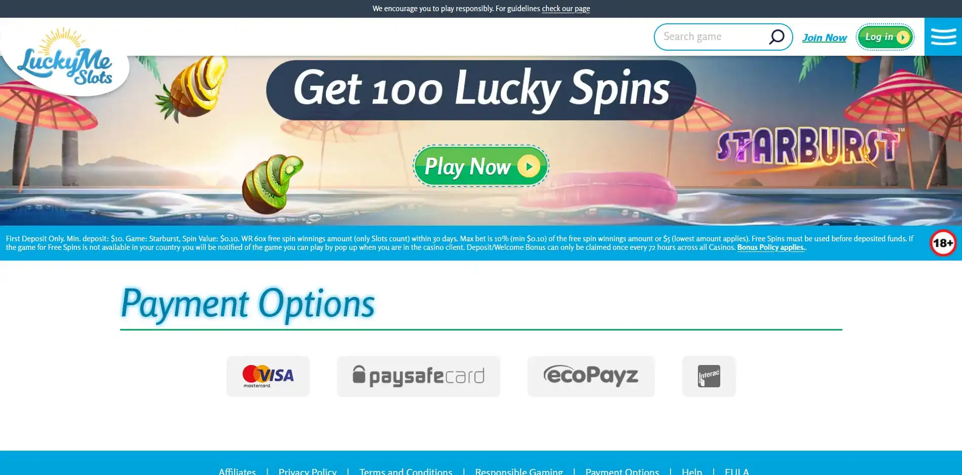 LuckyMe Slots Payment Methods