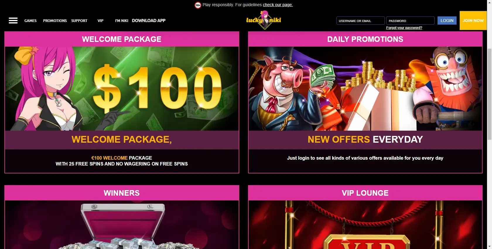 Lucky Niki Casino No Deposit Bonus