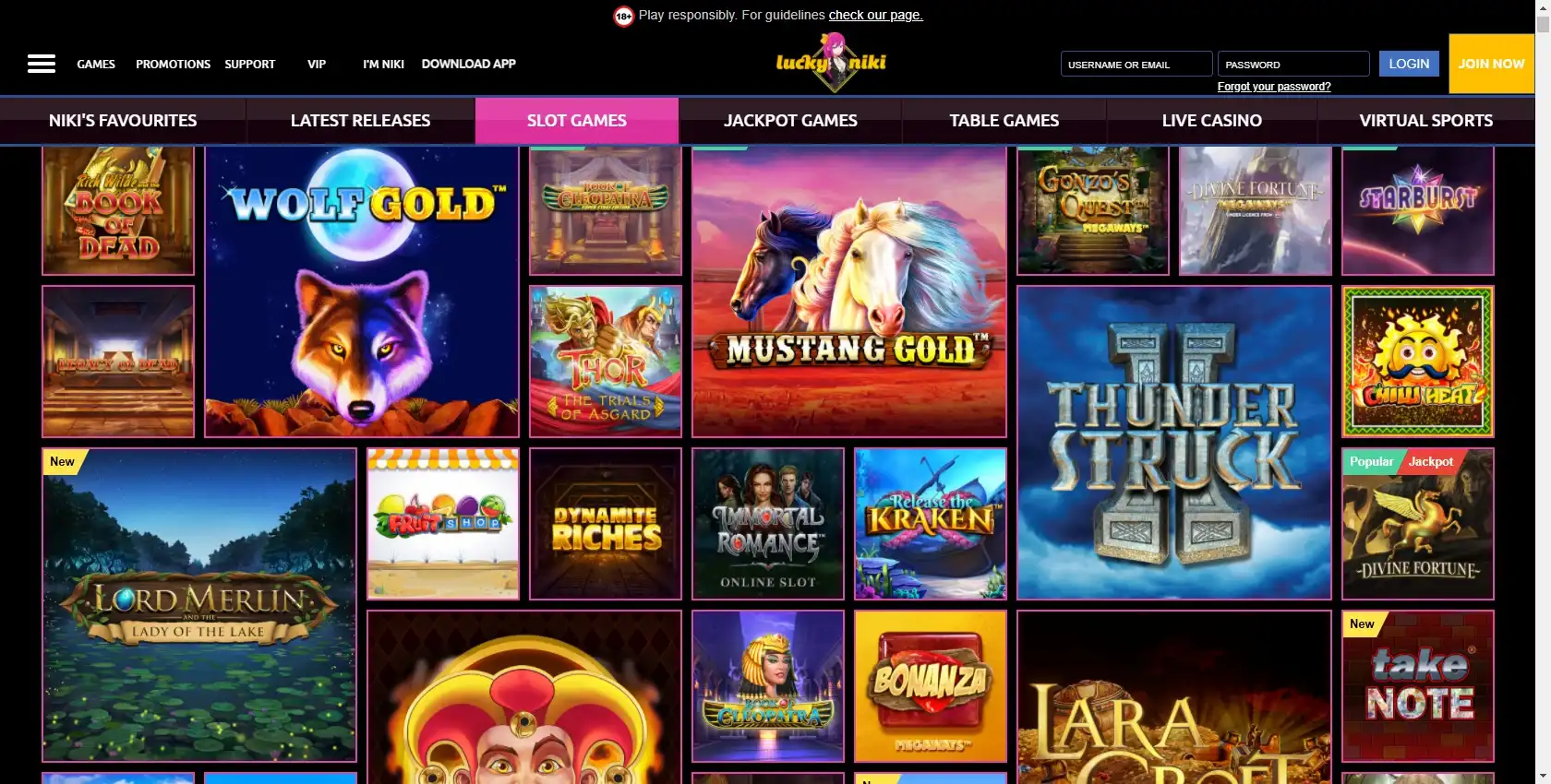 Lucky Niki Casino Games