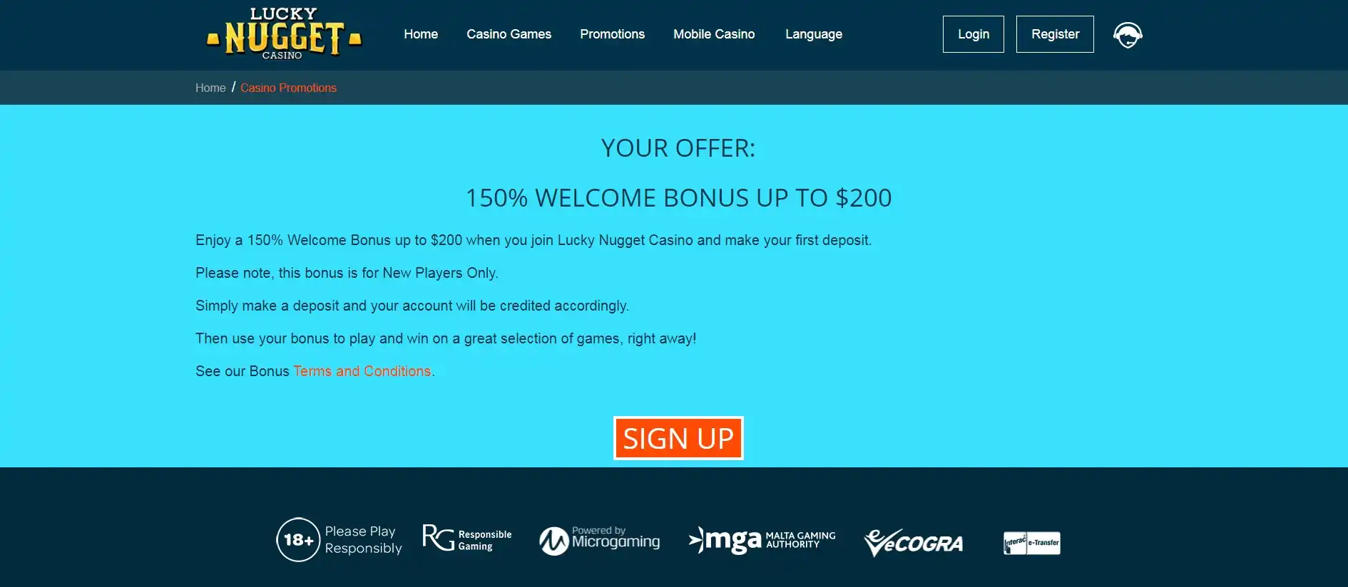 Lucky Nugget Casino No Deposit Bonus