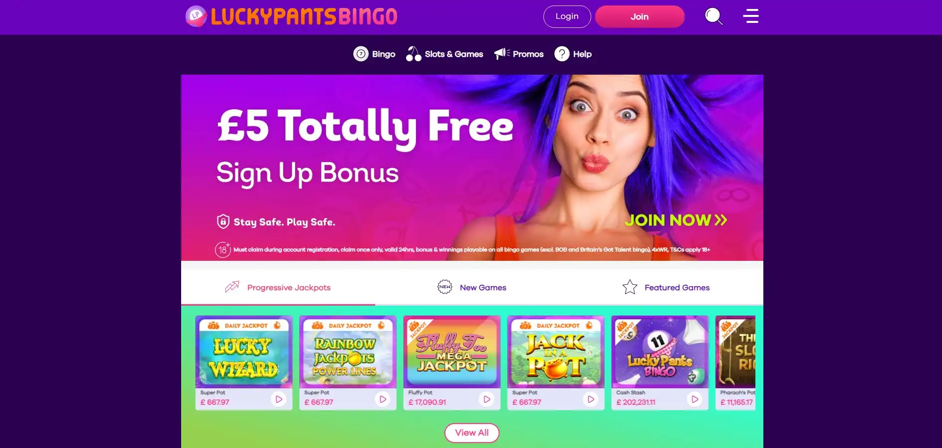 LuckyPantsBingo Casino Review