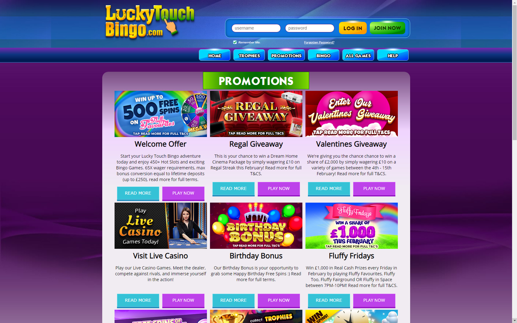 Lucky Touch Bingo Casino No Deposit Bonus
