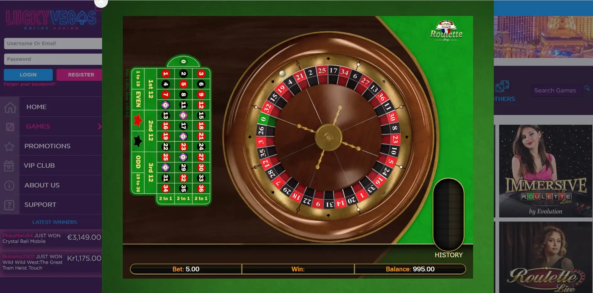Lucky Vegas Casino Games