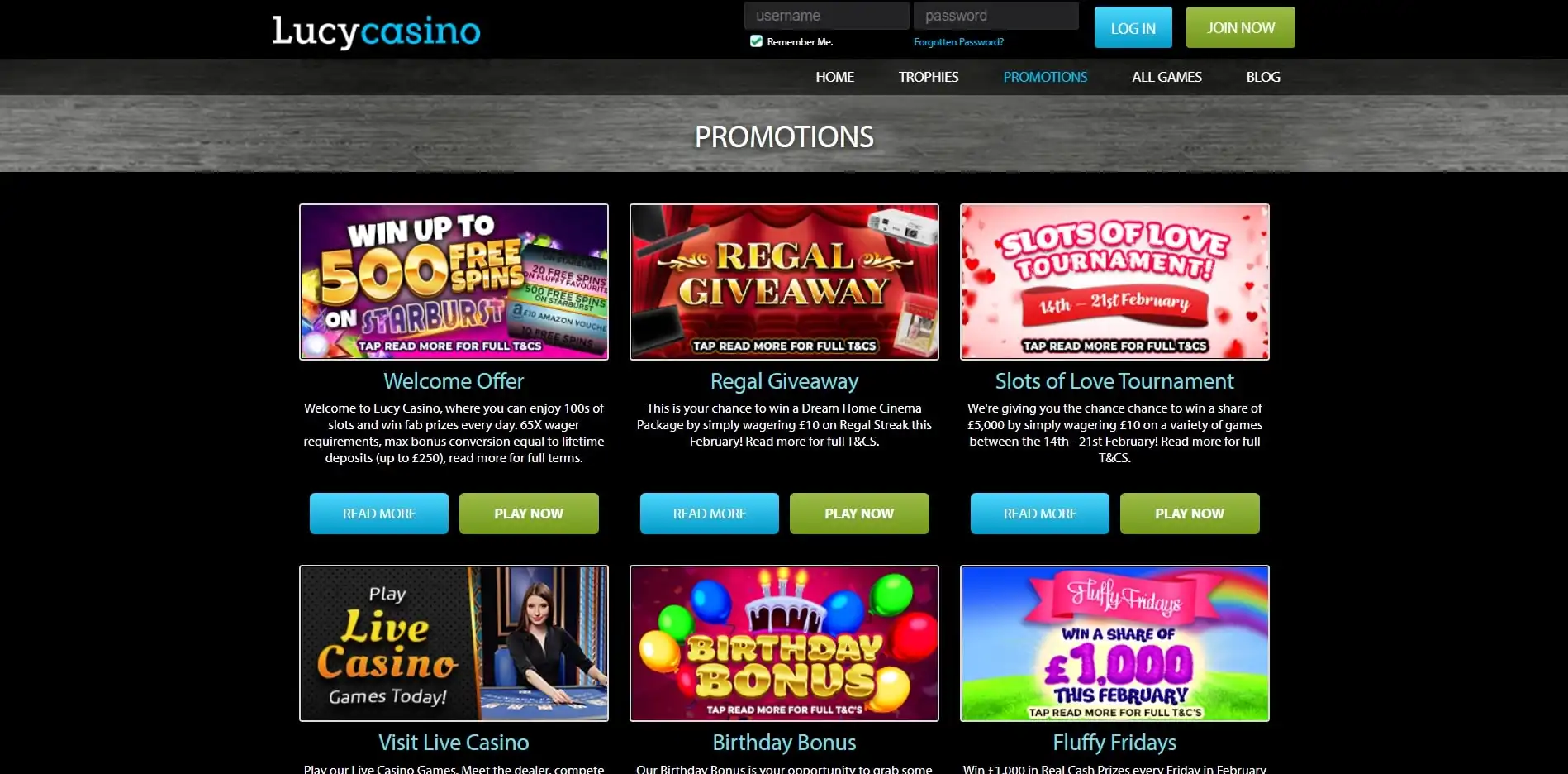 Lucy Casino No Deposit Bonus