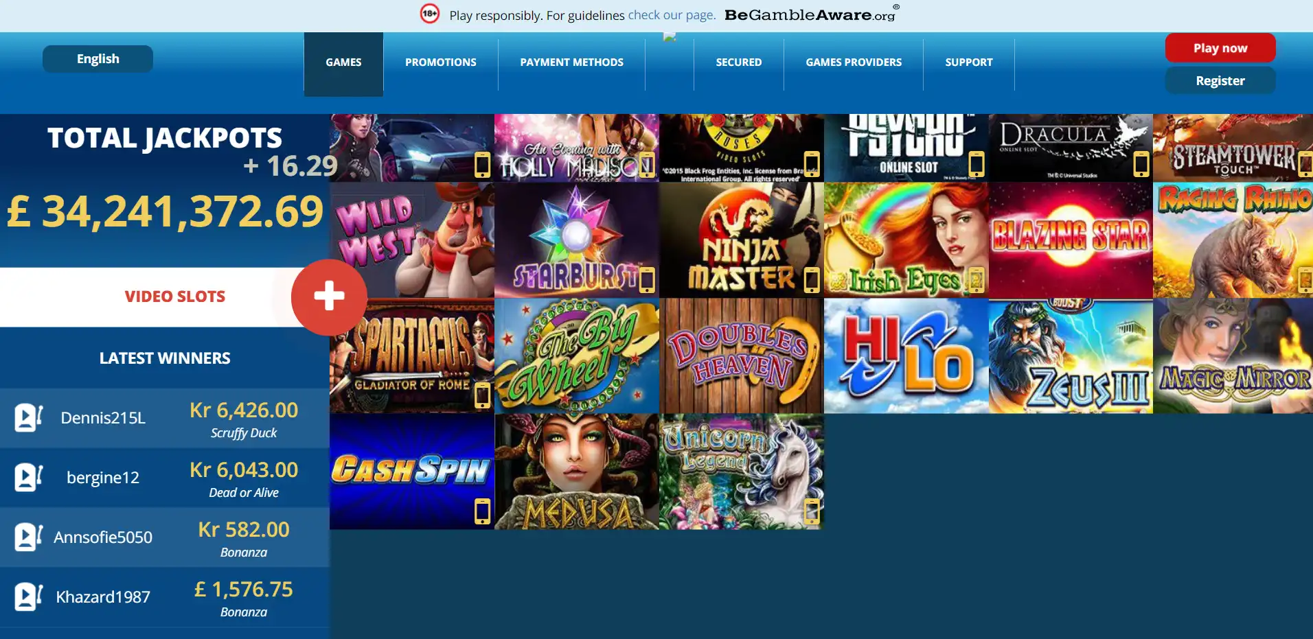 Luna Casino Games