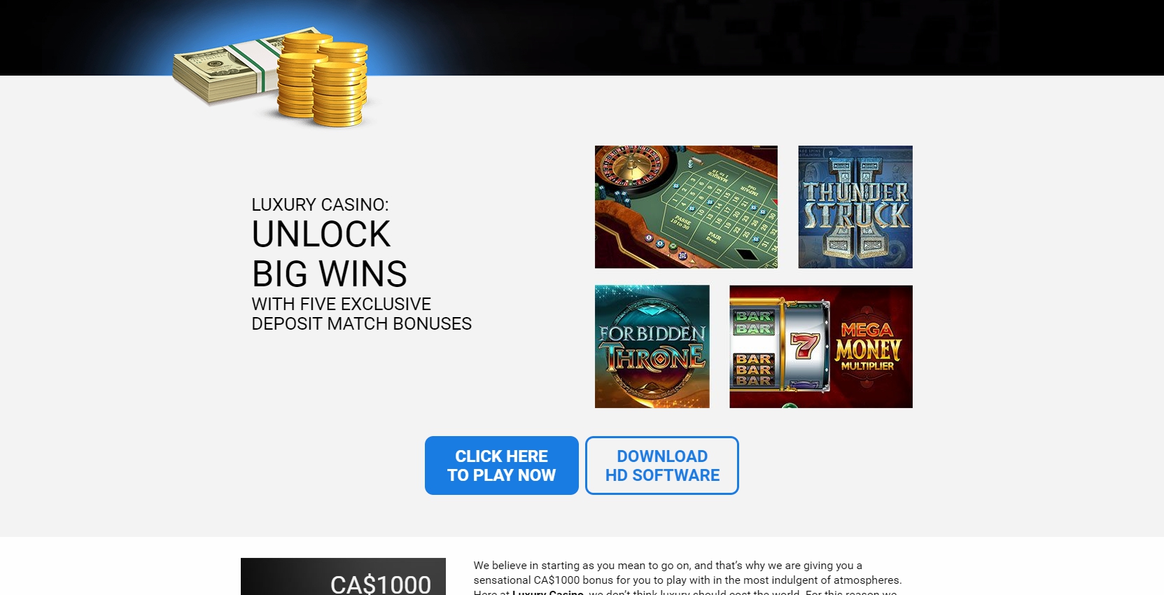 Luxury Casino No Deposit Bonus