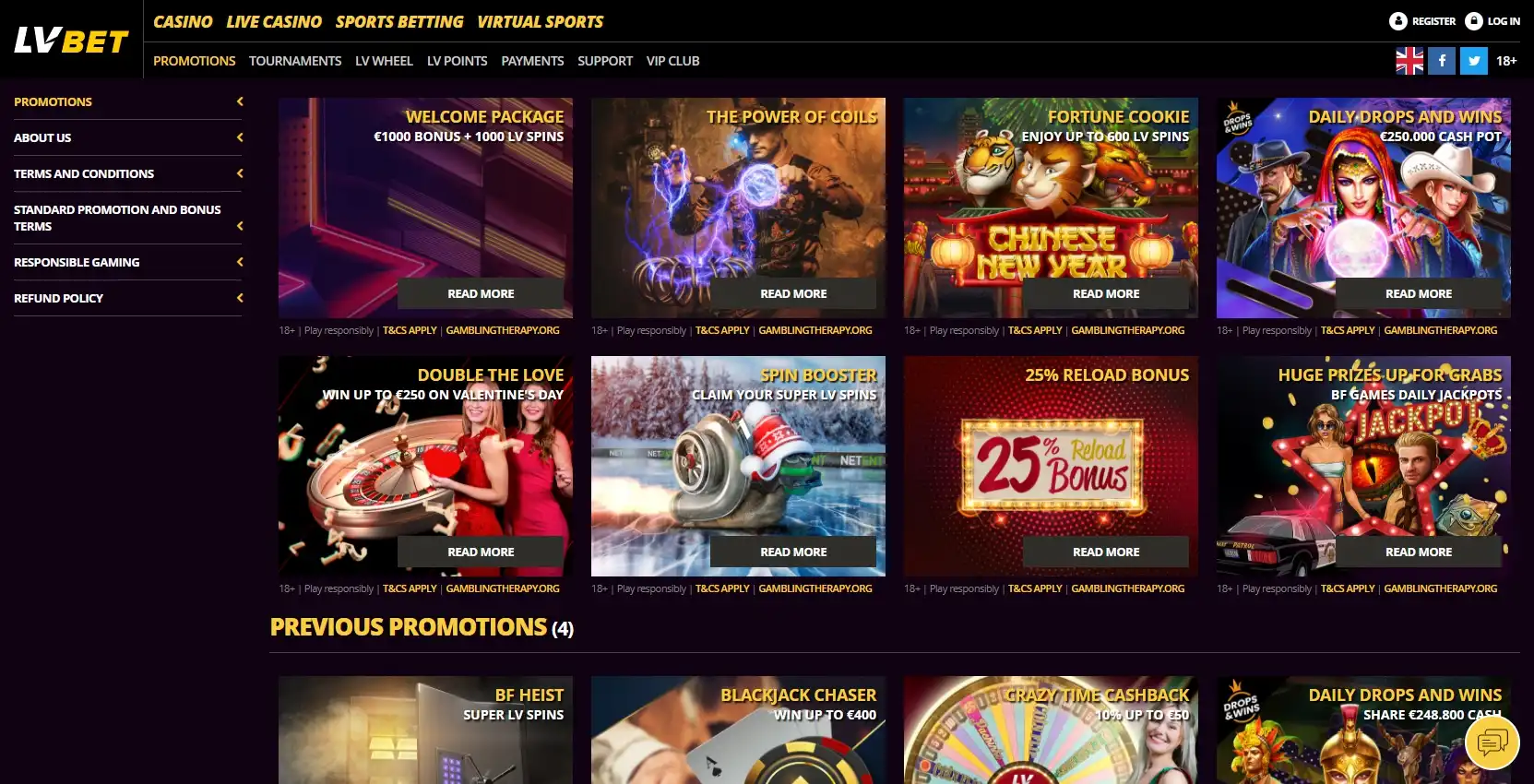 LV BET No Deposit Bonus