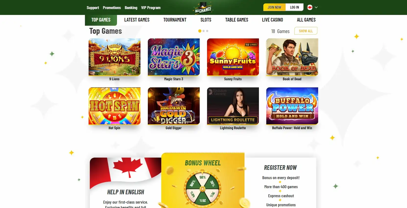 MaChance Casino Games