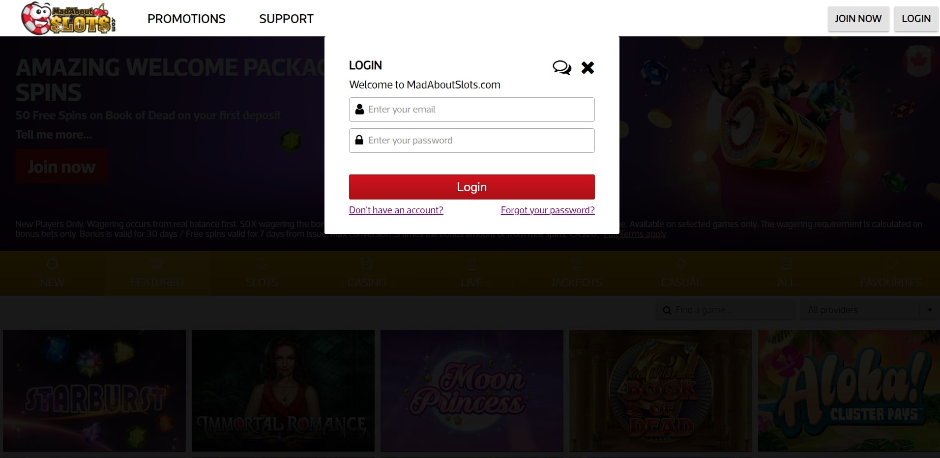 Mad About Slots Casino Login
