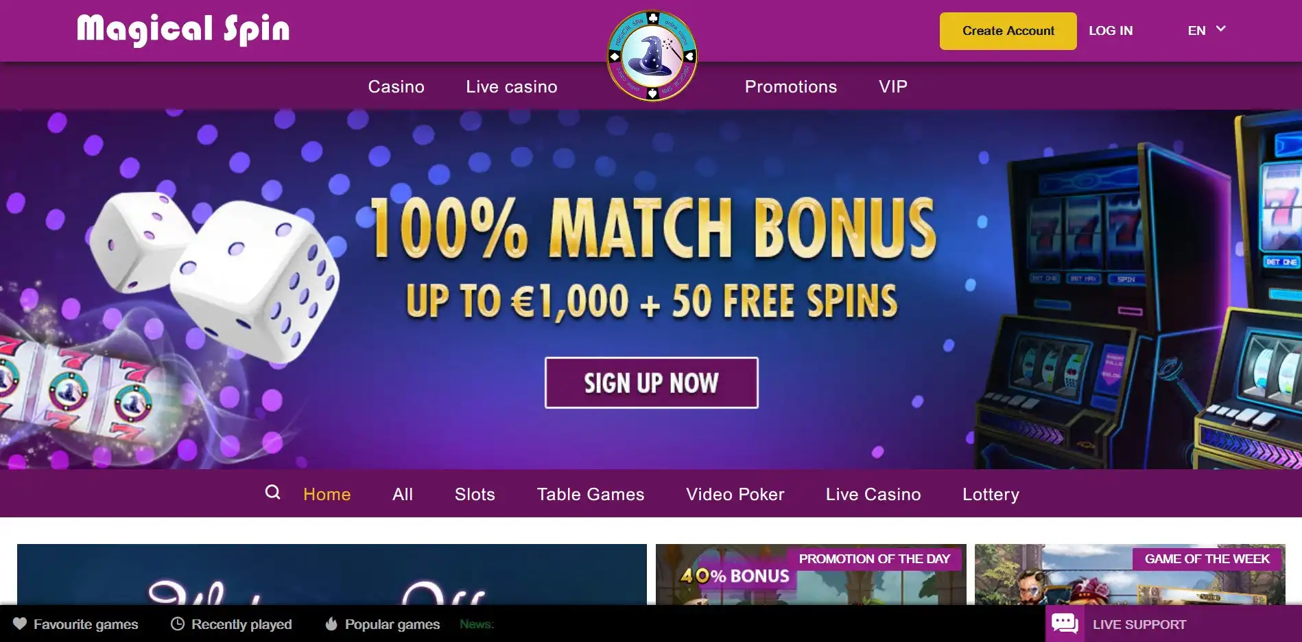 Magical Spin Casino Review