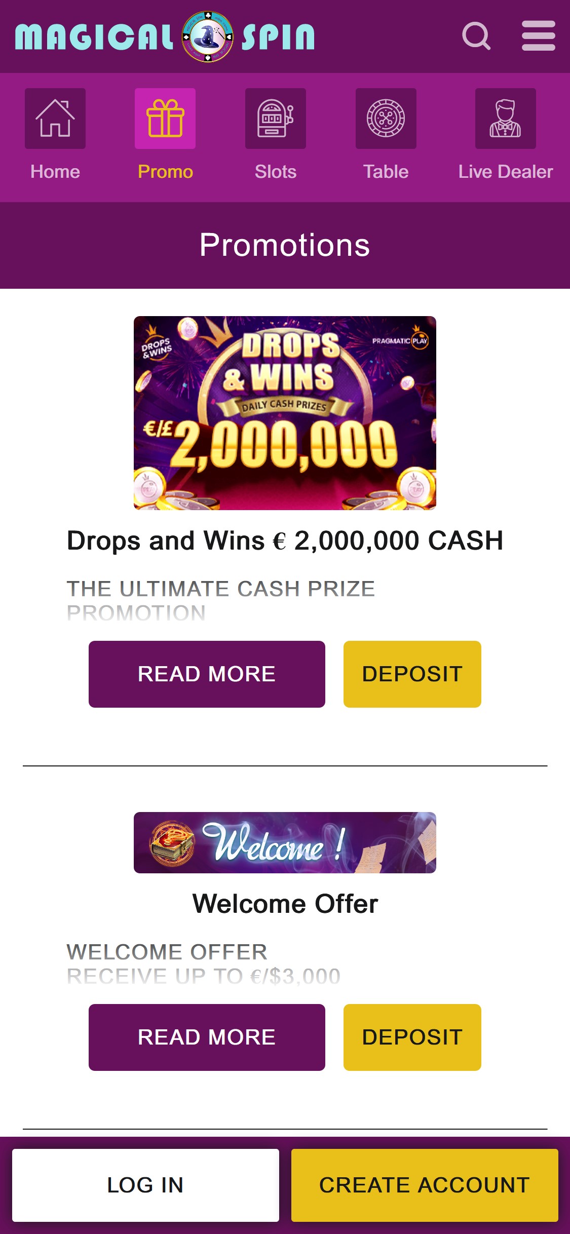 Magical Spin Casino Mobile No Deposit Bonus Review