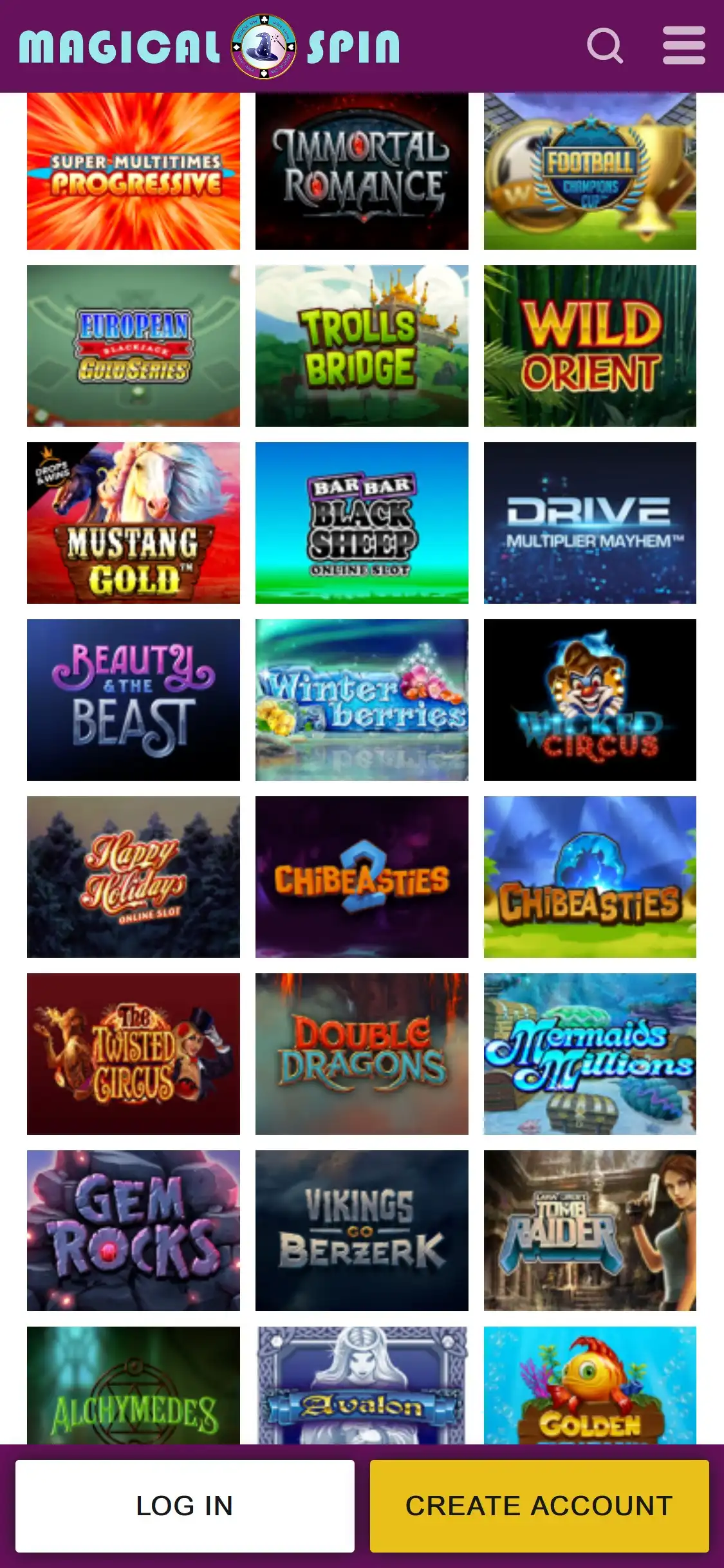 Magical Spin Casino Mobile Games Review