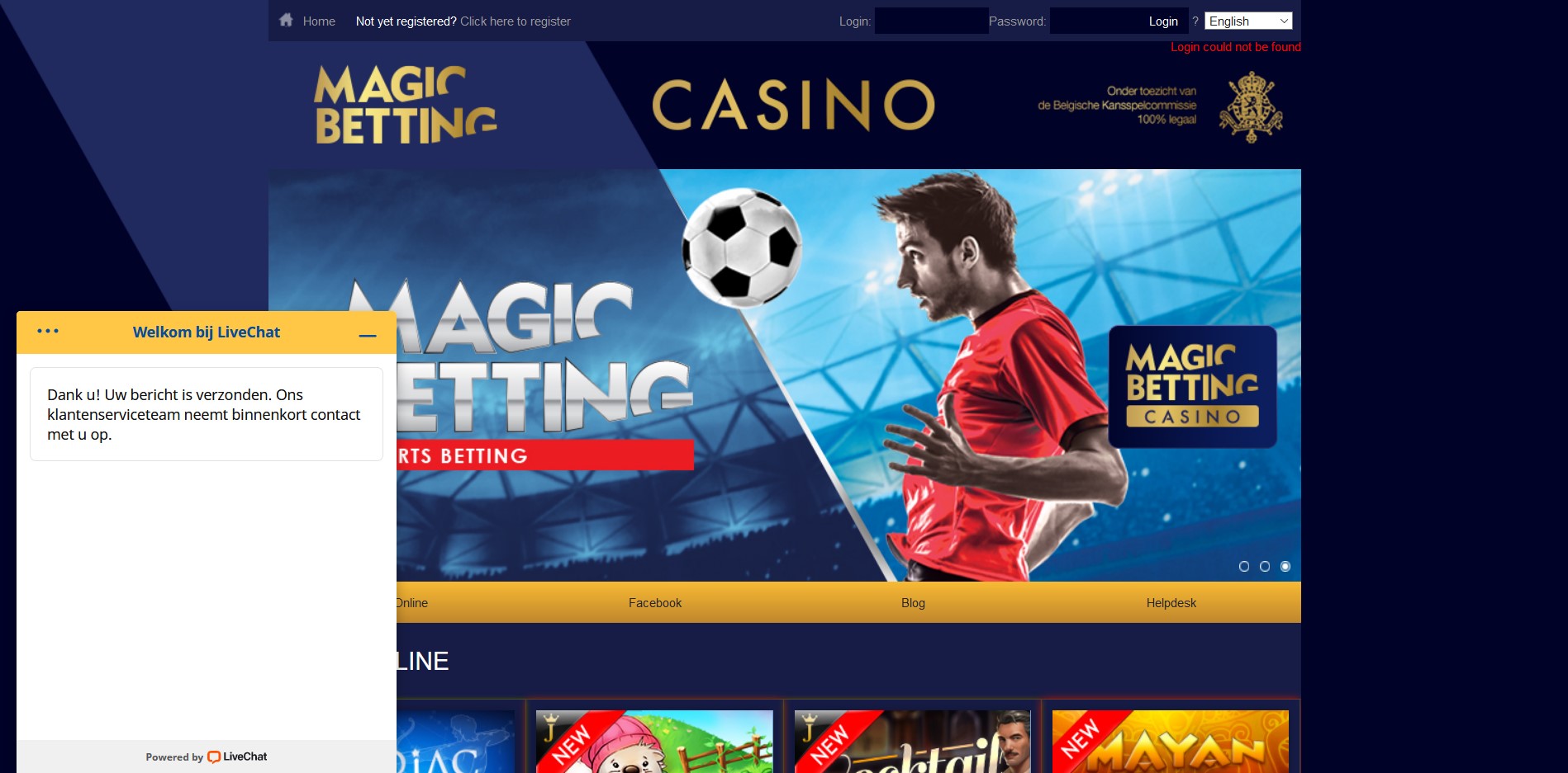Magic Betting Casino Support