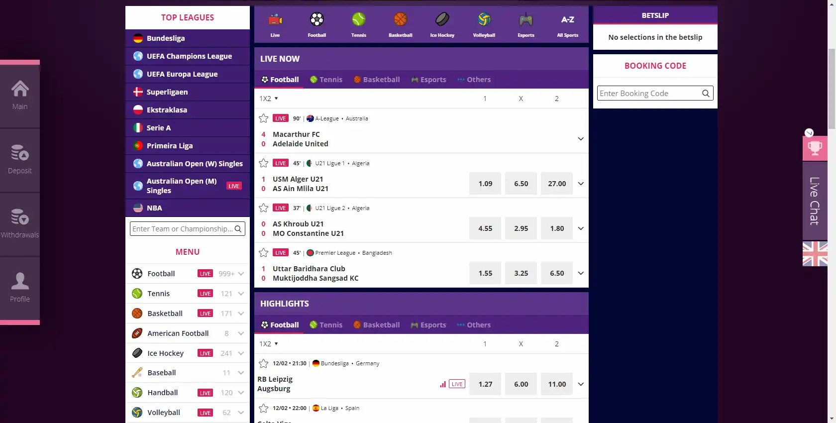 Malina Casino Betting