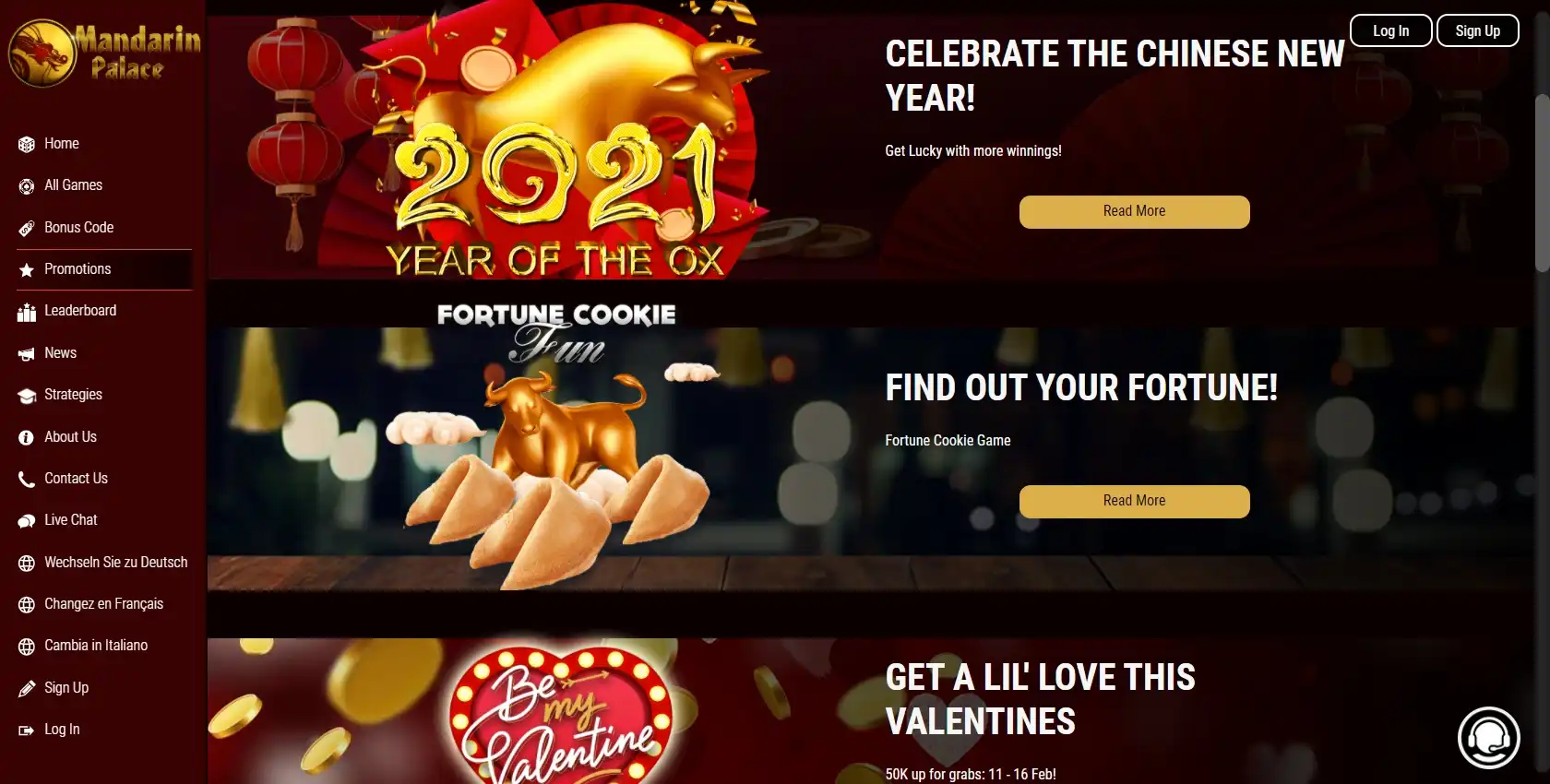 Mandarin Palace Casino No Deposit Bonus
