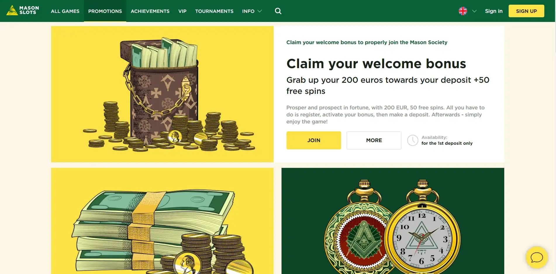 Mason Slots Casino No Deposit Bonus