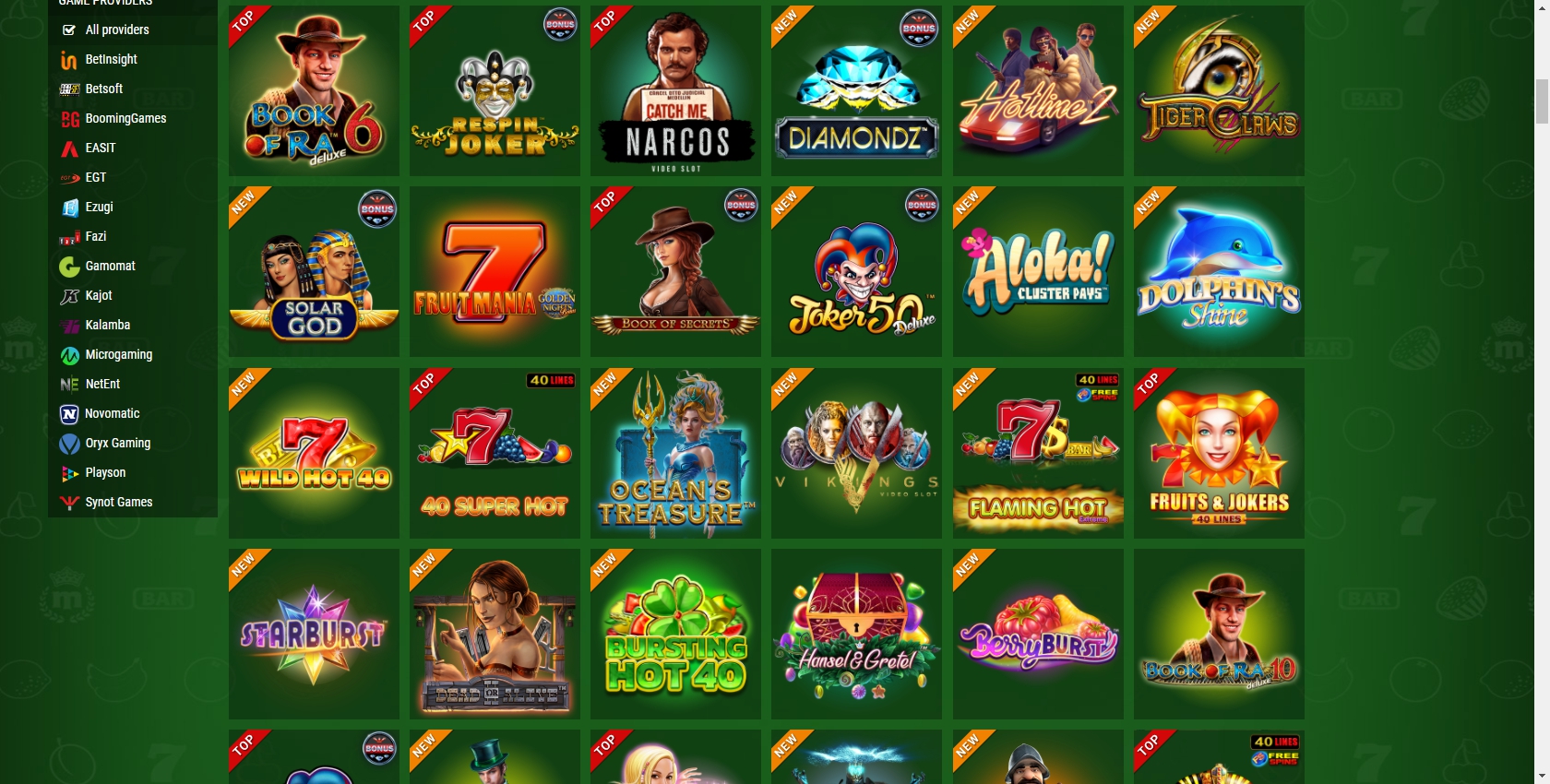 MaxBet Casino Games