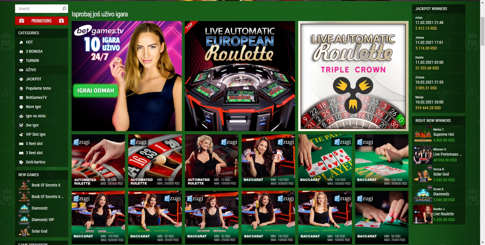 MaxBet Casino Live Dealer Games