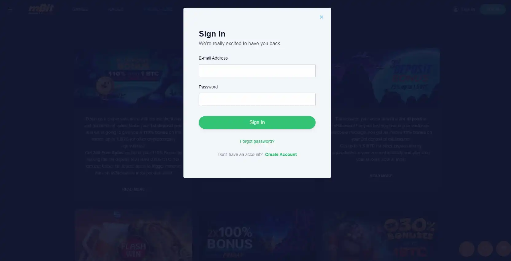 mBit Casino Login