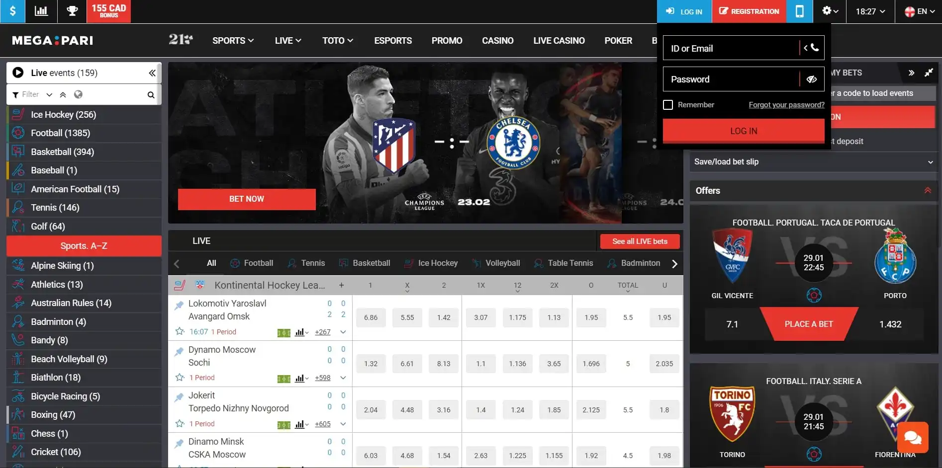 Mega Pari Casino Login