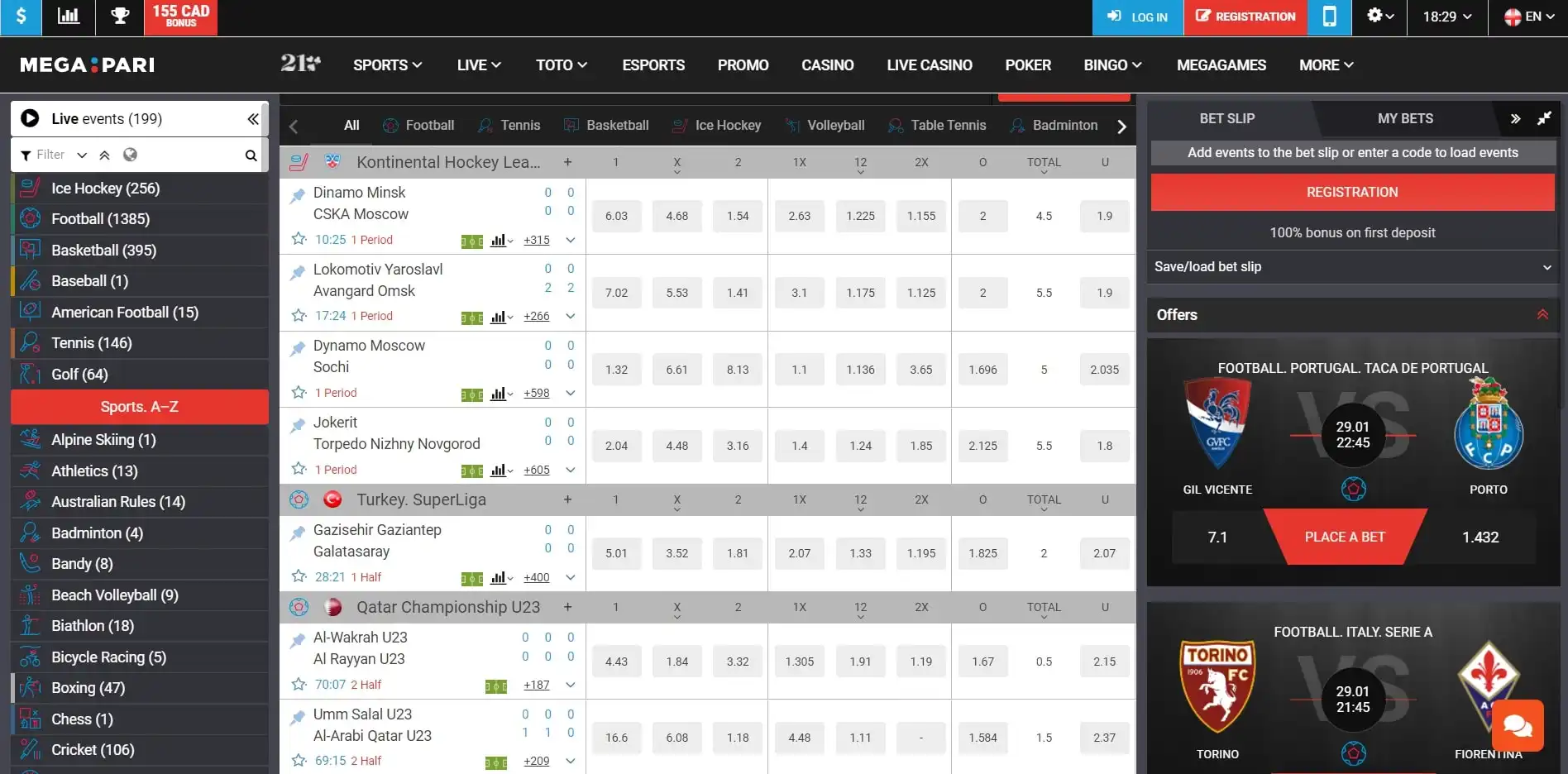 Mega Pari Casino Betting