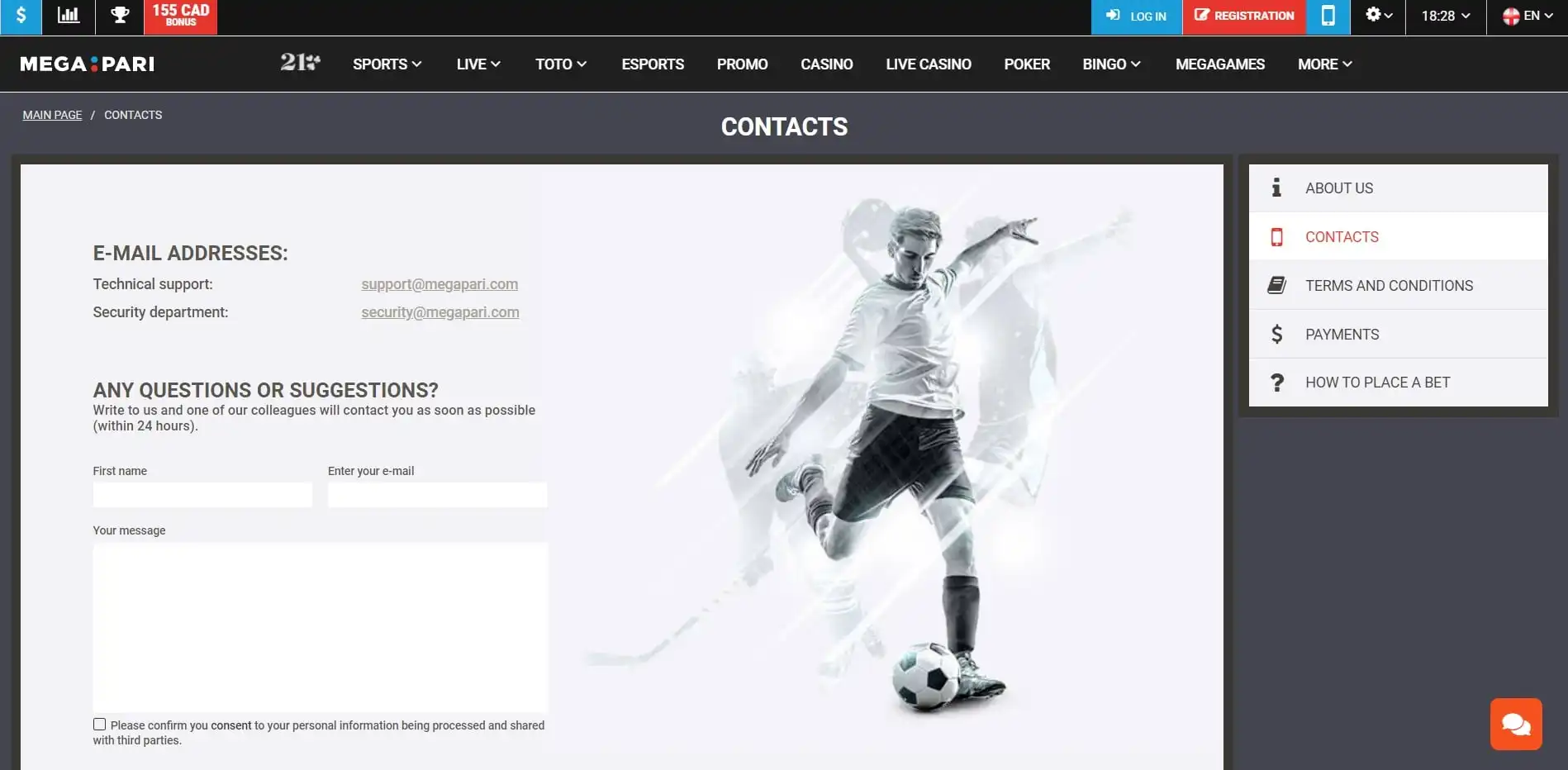 Mega Pari Casino Support