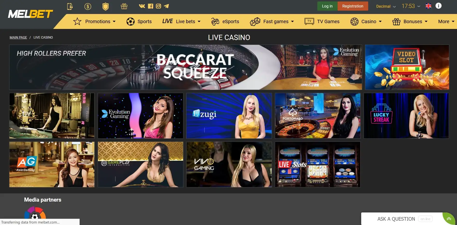 Melbet Casino Live Dealer Games