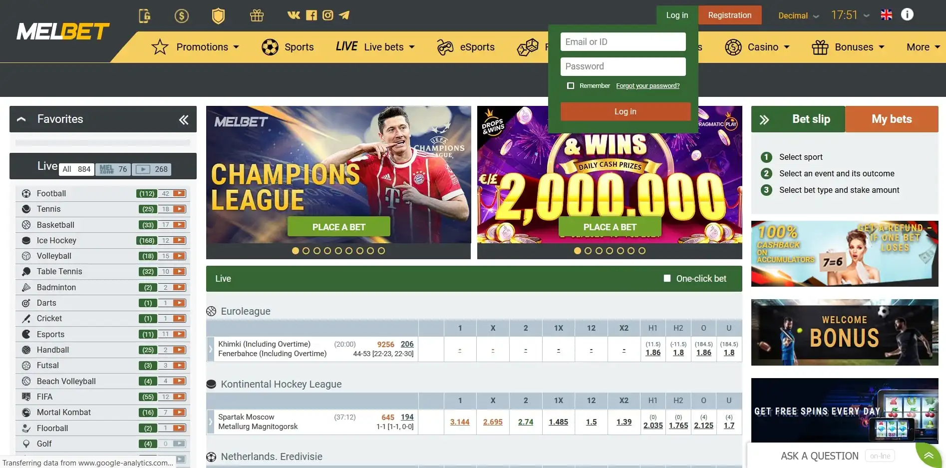 Melbet Casino Login