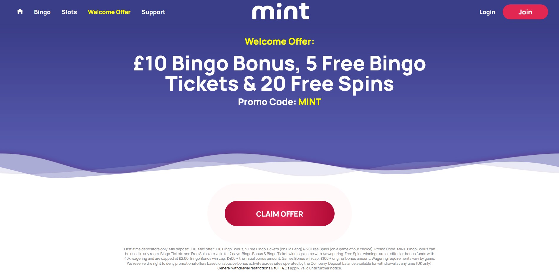 MintBingo Casino No Deposit Bonus