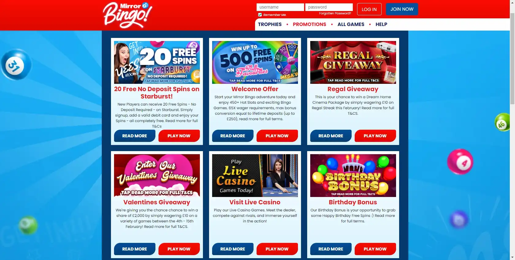 Mirror Bingo Casino No Deposit Bonus