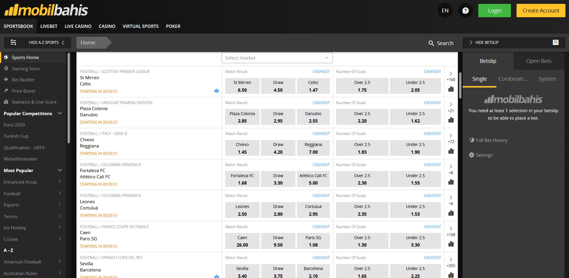 Mobilbahis Betting