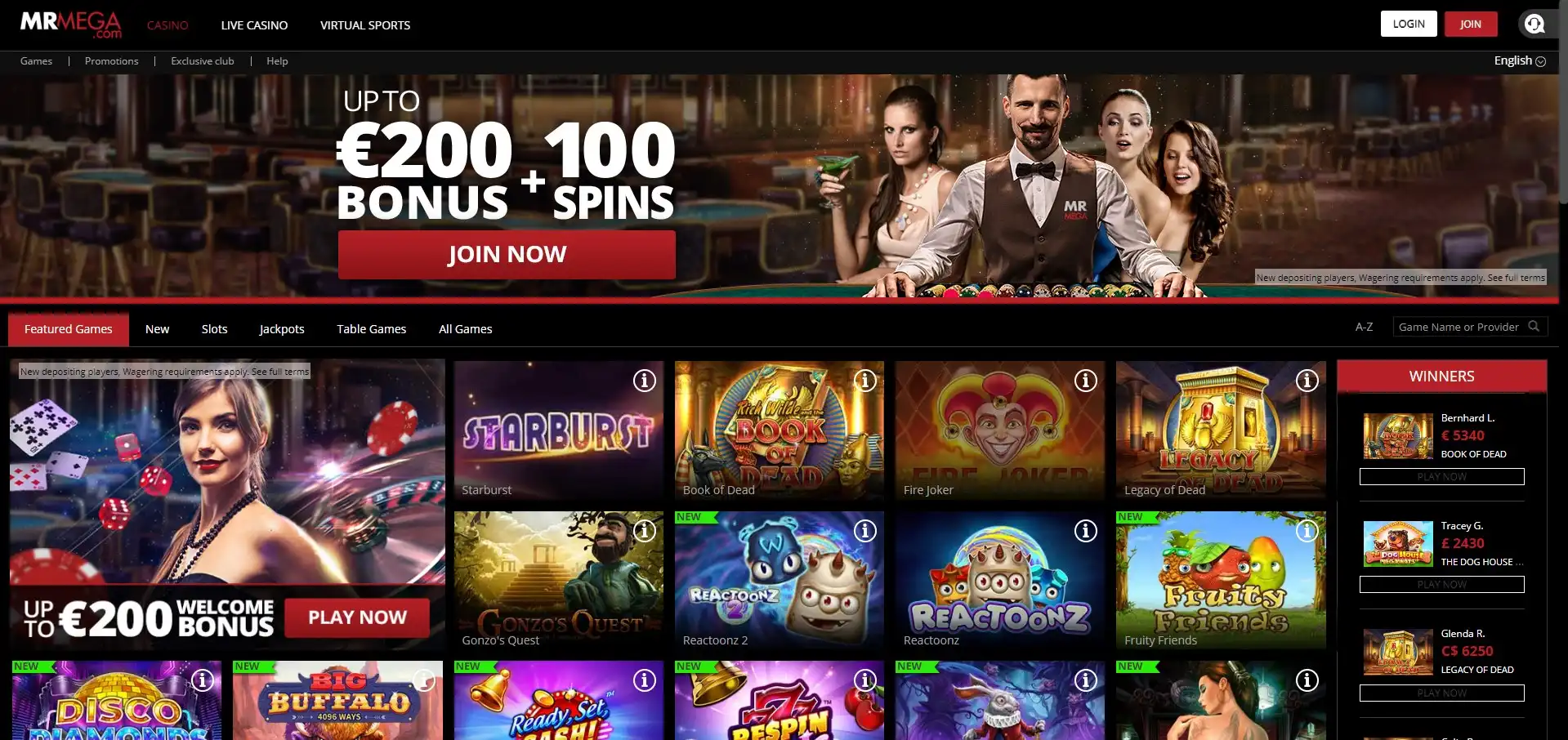 MrMega Casino Review