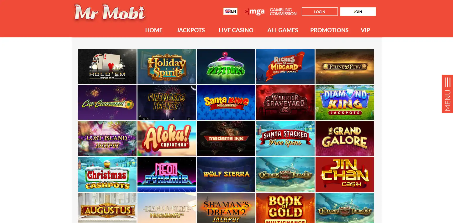Mr Mobi Casino Games