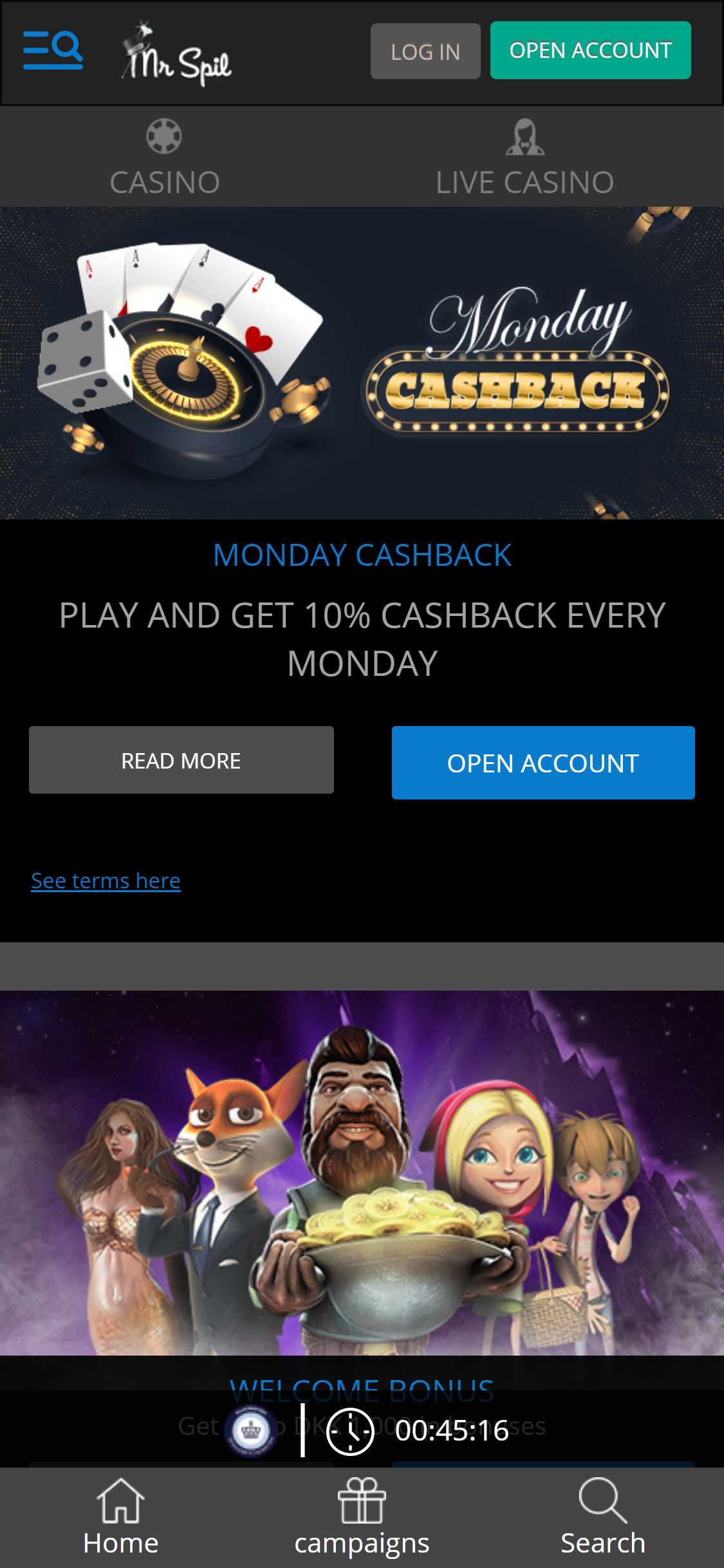 Mr Spil Casino DK Mobile No Deposit Bonus Review