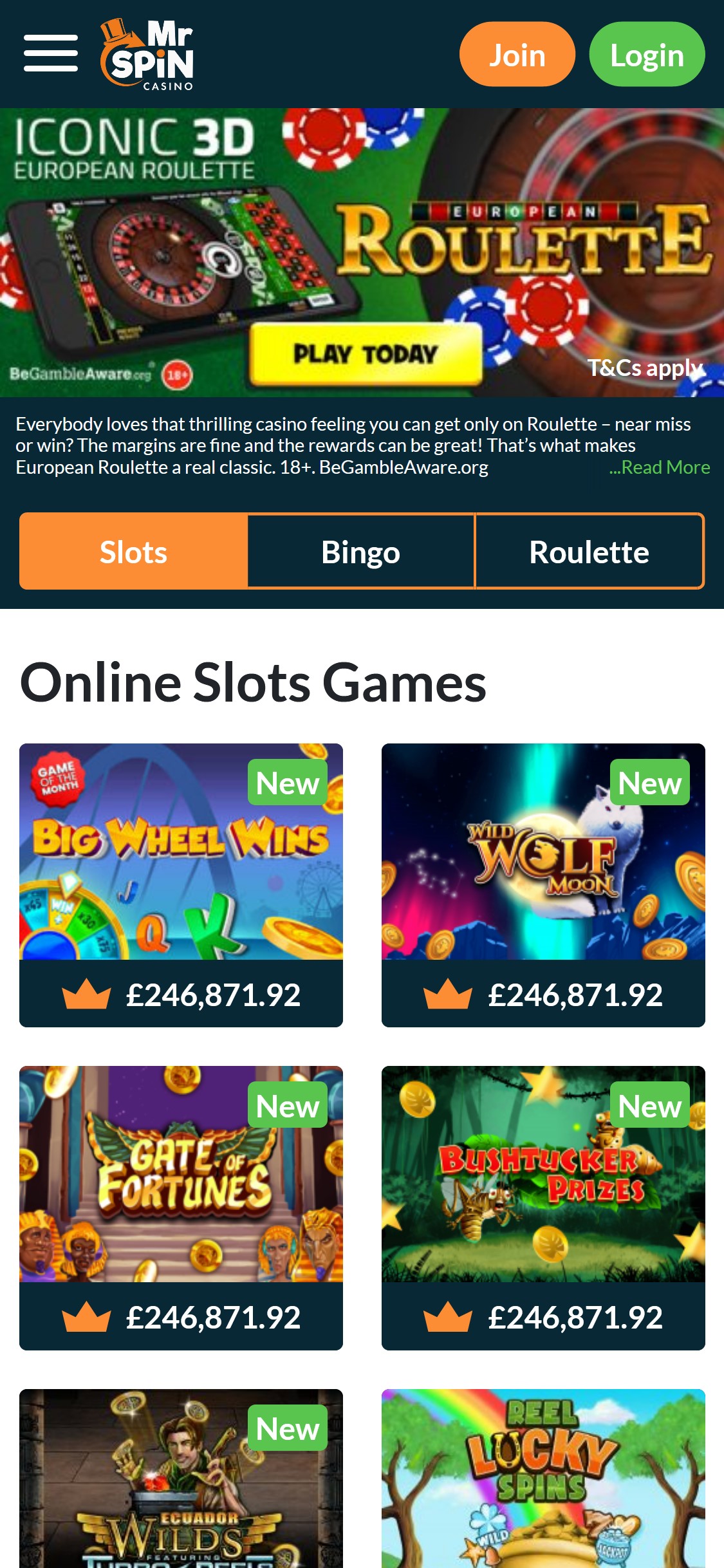 Mr Spin Casino UK Mobile Review