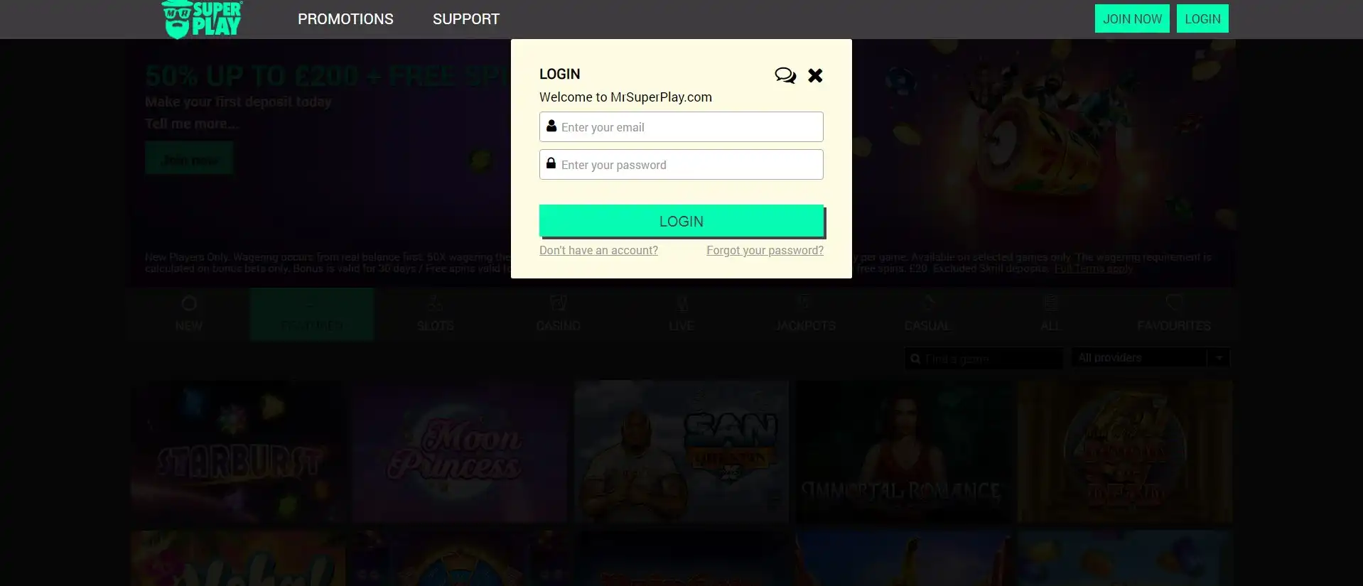 MrSuperPlay Casino Login