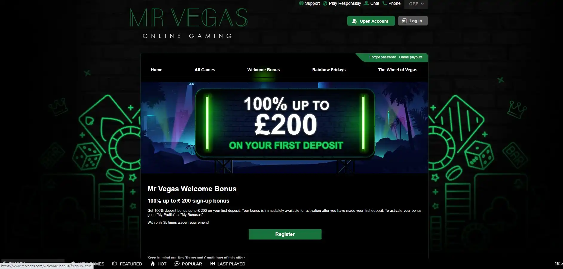 Mr Vegas Casino No Deposit Bonus