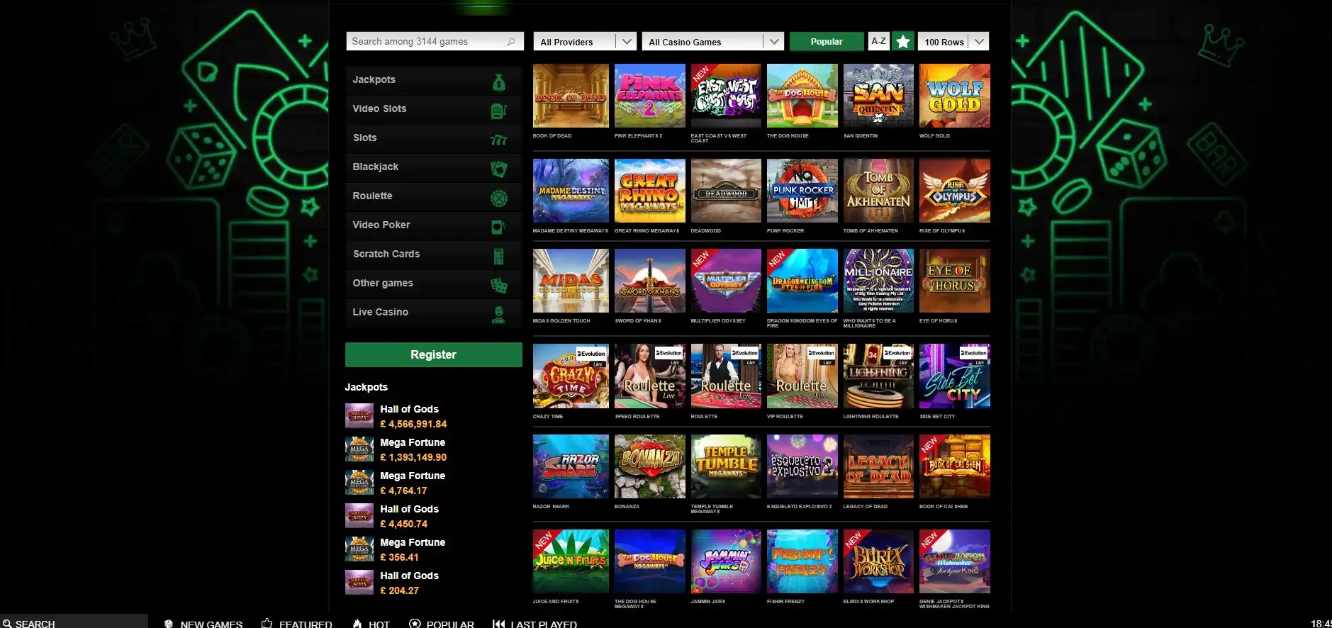 Mr Vegas Casino Games