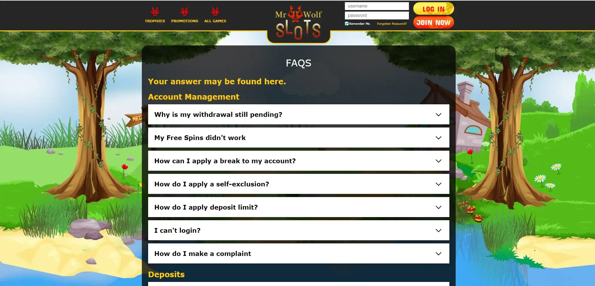 Mr Wolf Slots Casino Support