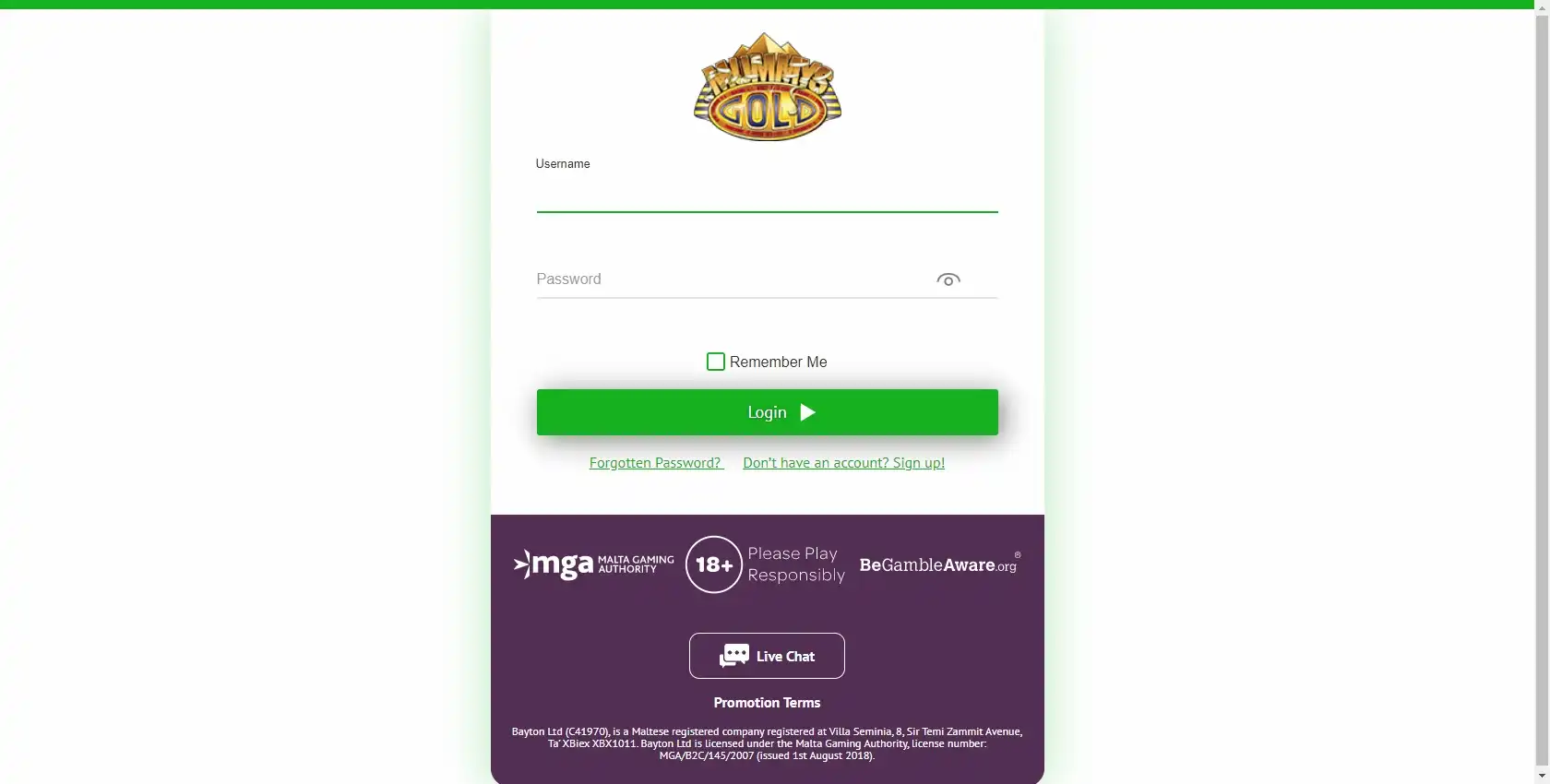 Mummys Gold Casino Login