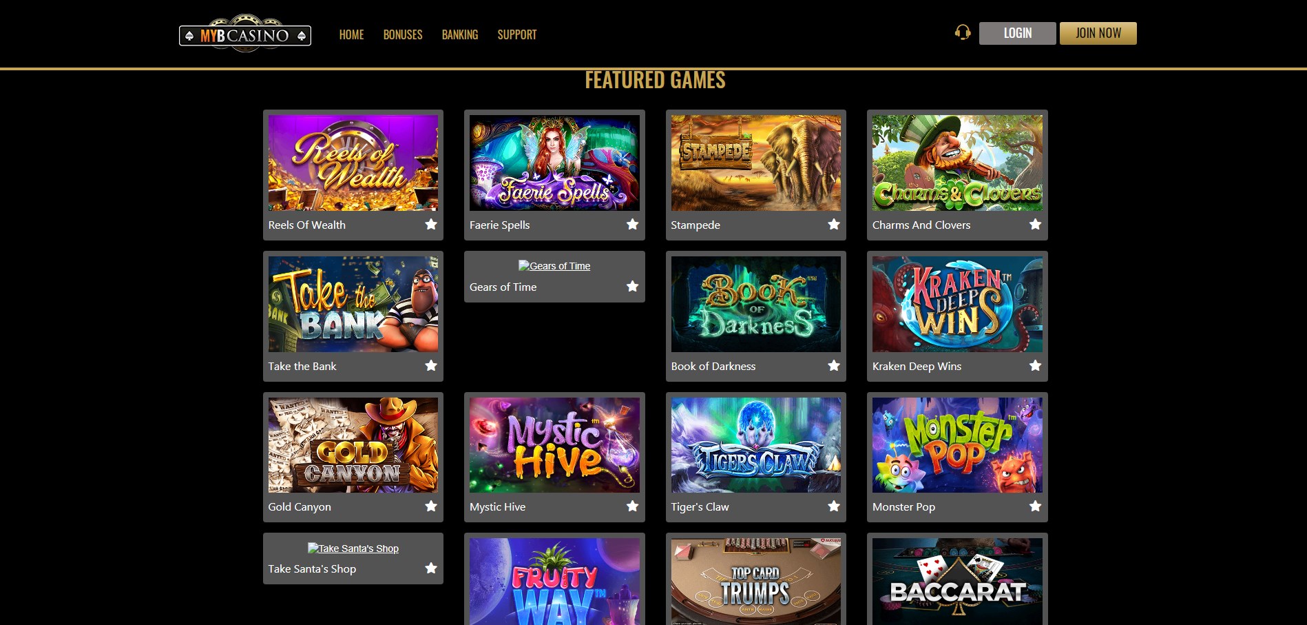 MYB Casino Games