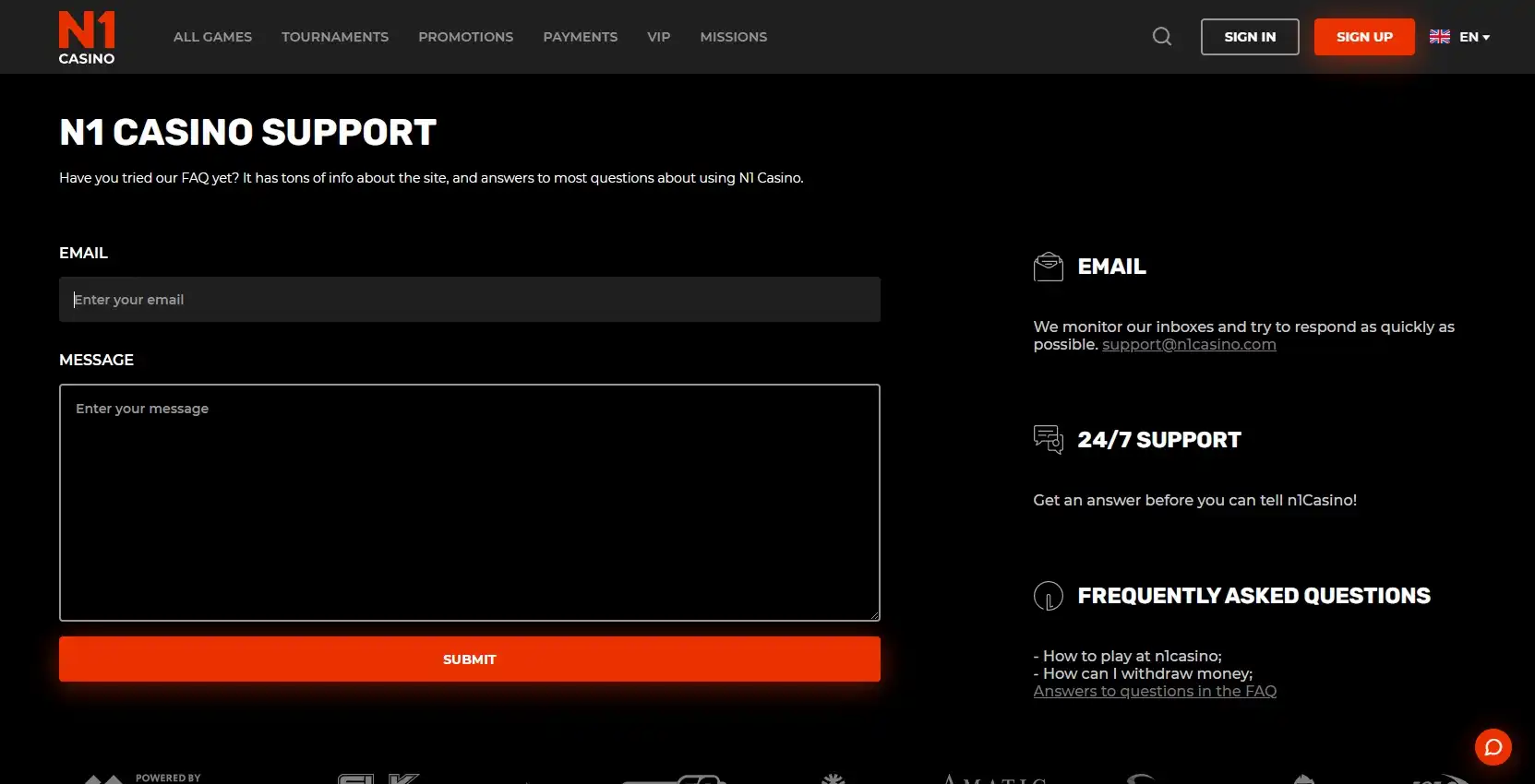 N1 Casino Support