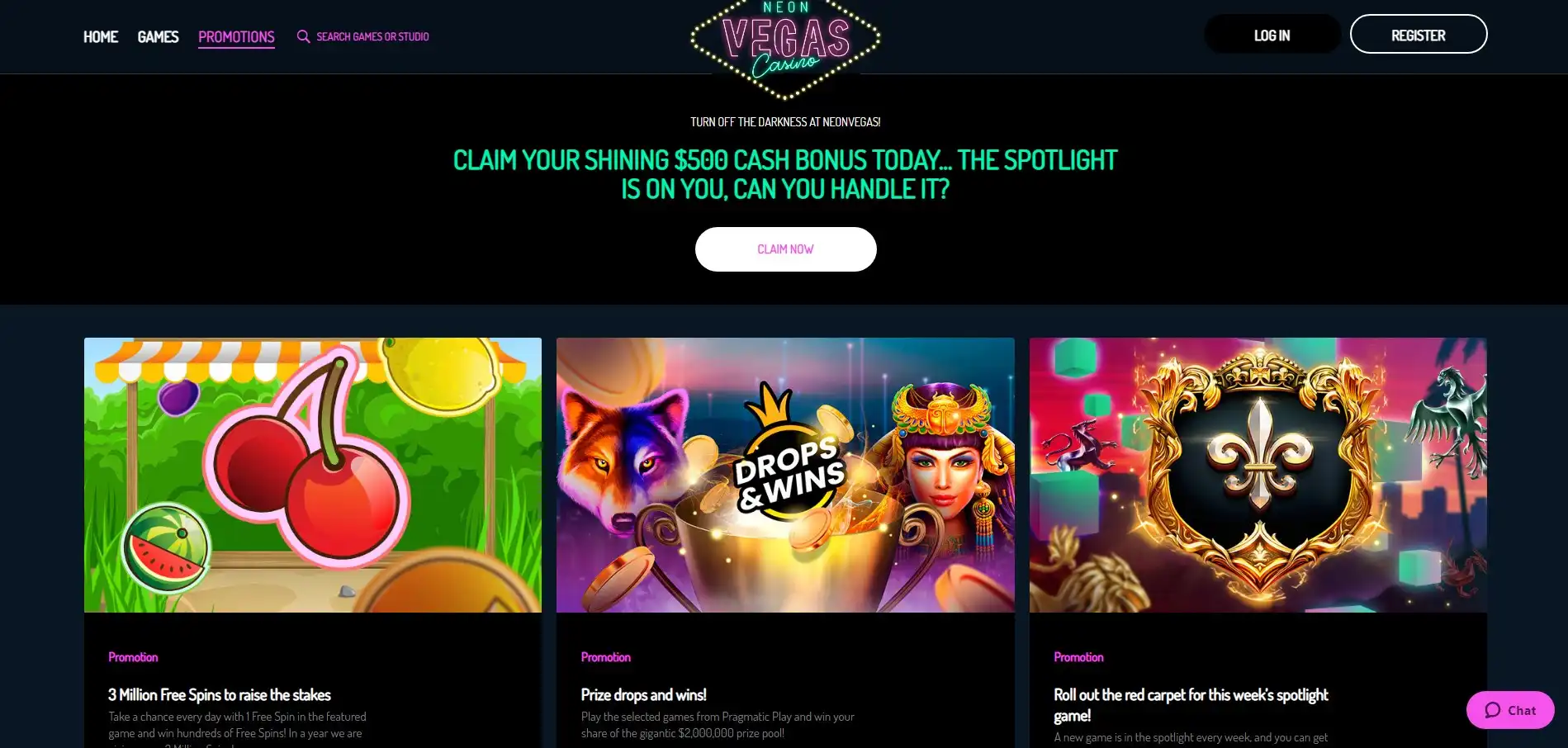 Neon Vegas No Deposit Bonus