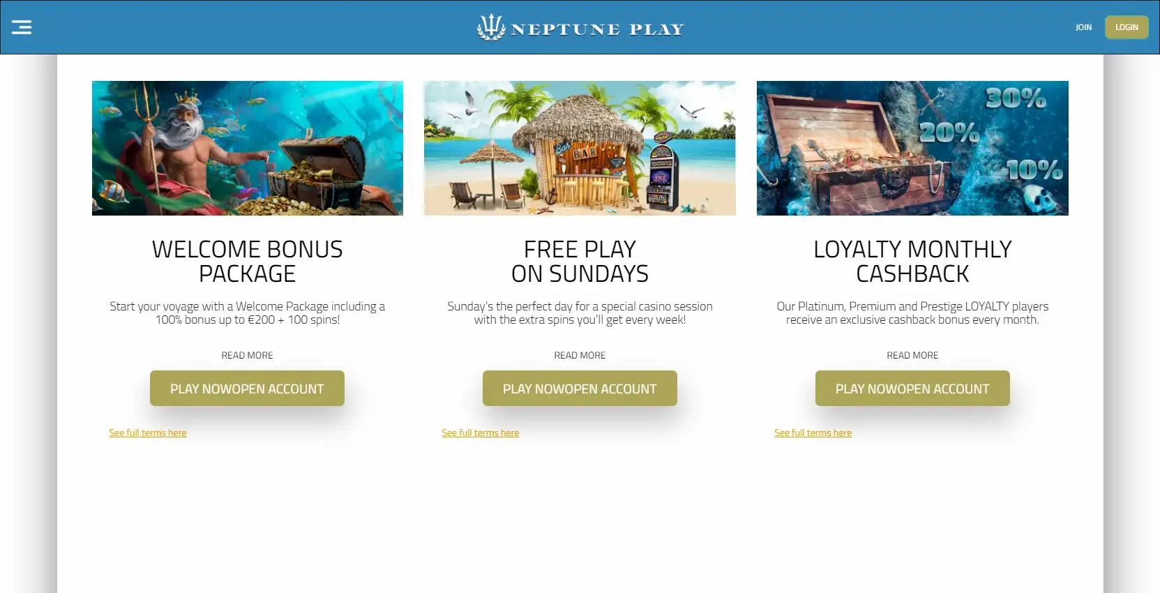 Neptune Play No Deposit Bonus