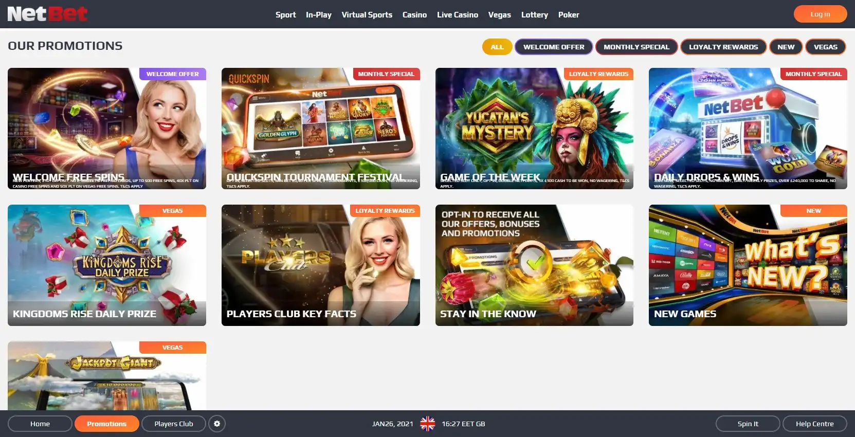 Netbet Casino No Deposit Bonus