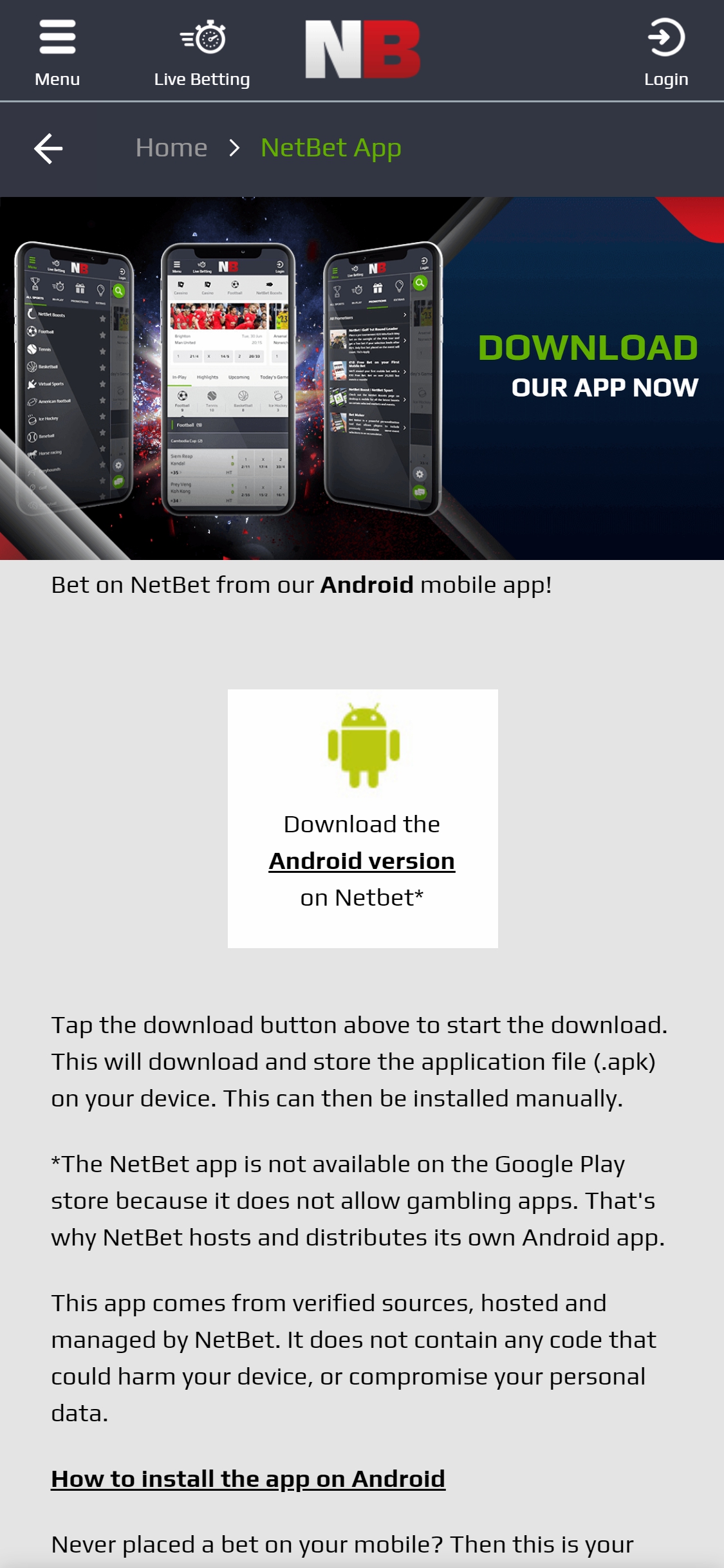 Netbet Casino Mobile App Review