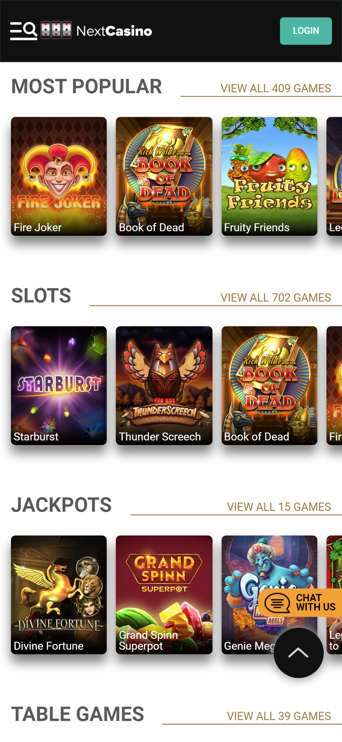 Next Casino Mobile Games Review