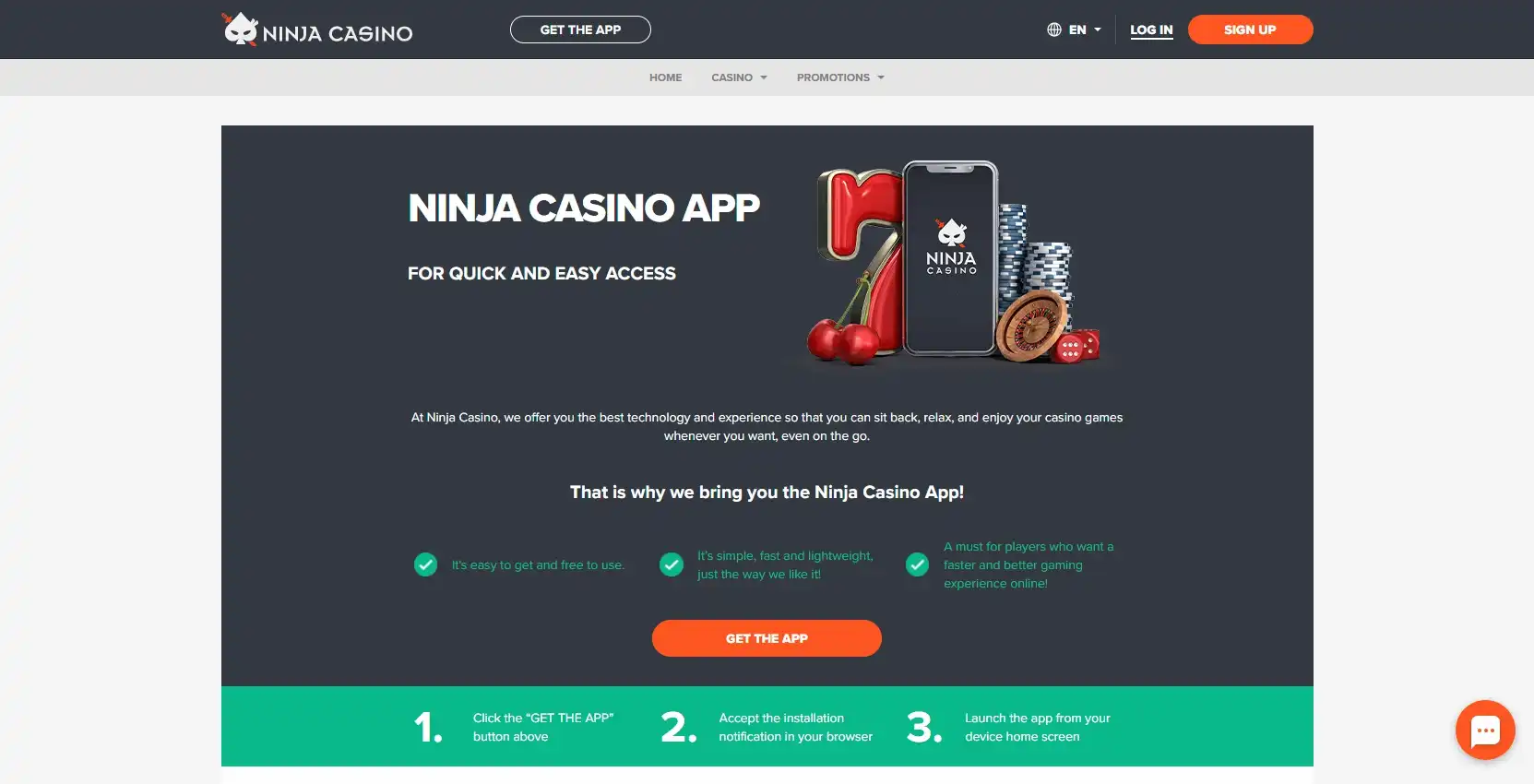 Ninja Casino App